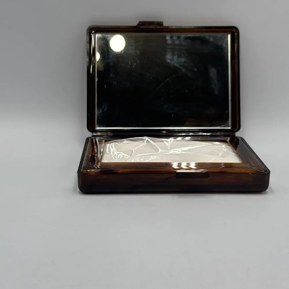 Lucite Tissue Box & Mirror Compact Set From Holiday Inn Des Moines Iowa Rare